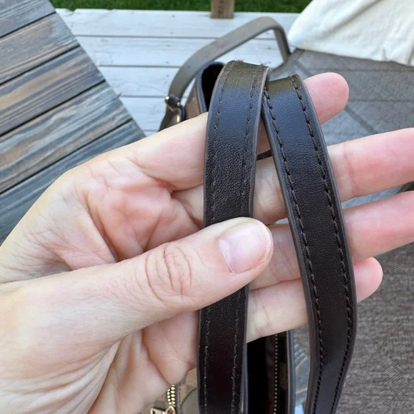 Brown Checkered Tote Bag - Picture 6 of 10